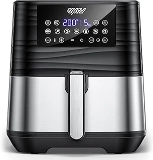 Innsky Freidora de Aire sin Aceite 5,5L, 1700W Freidora Aire Caliente con 11 Programas, Actualizar Air Fryer con Función de Precalentar, Descongelar, Mantener Caliente y Cronometrar, con Recetas