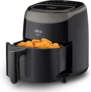 Ufesa Jaguar Freidora de Aire sin Aceite de 3.5L, 8 Programas, 1200W, Digital, Temporizador, Temperatura 80ºC - 200ºC, Sin BPA ni PFOA, Cubeta y Bandeja Anti-Adherentes, Exclusivo Amazon
