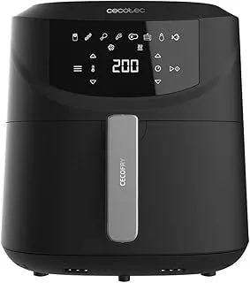 Cecotec Freidora de Aire sin Aceite Air Fryer de 7,6L Cecofry Absolute 7600. 2000W, Digital y Compacta, PerfectCook, Temperadura y Tiempo Regulable, Panel Táctil, 8 Modos