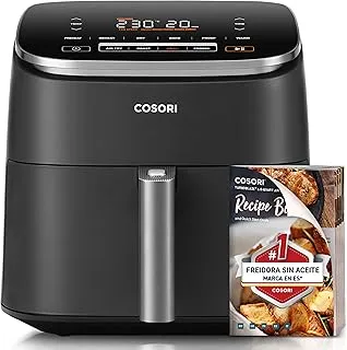 COSORI Freidora de Aire Turbo Blaze™ 6L, Air Fryer 46% Más Rápida con Motor DC, Freidora sin Aceite 9 en 1, con 117 Recetas de Chef, Apta para Lavavajillas, Freír, Hornear, Asar, Deshidratar, 1725W