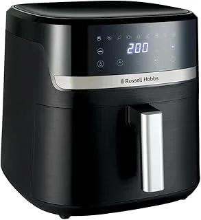 Russell Hobbs freidora de aire, freidora sin aceite 8.3 l, Air Fryer, 9 programas, máx. 200 °C, Rapid Air, táctil, asar, hornear, grill, piezas aptas lavavajillas, 1800 W, Satisfry 27632-56
